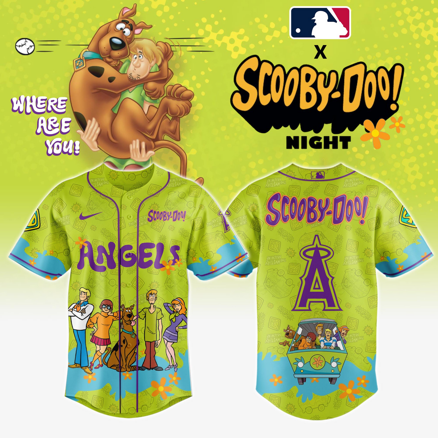 Los Angeles Angels MLB x Scooby Doo Jersey Editions Limited