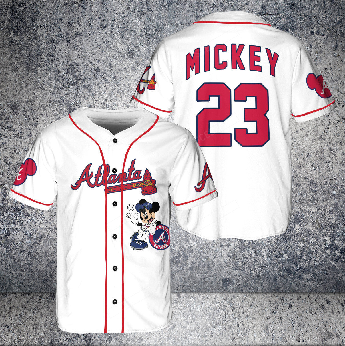 Atlanta Braves Mickey White Baseball Jersey