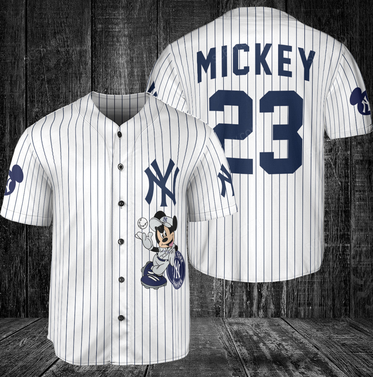 New York Yankees Mickey White Baseball Jersey