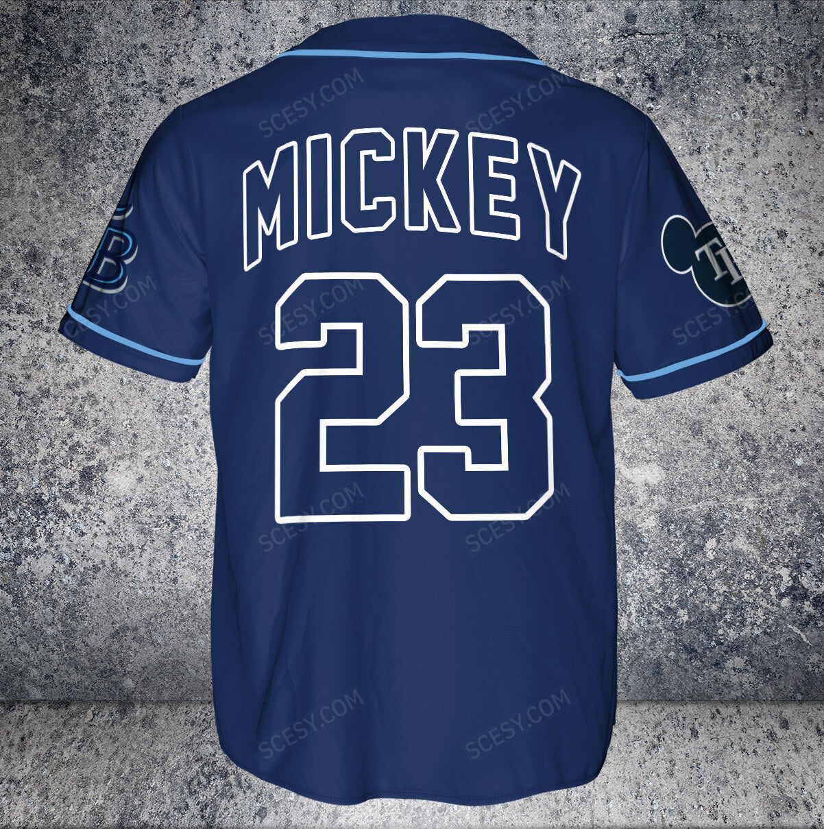 Tampa Bay Rays Mickey Navy Baseball Jersey