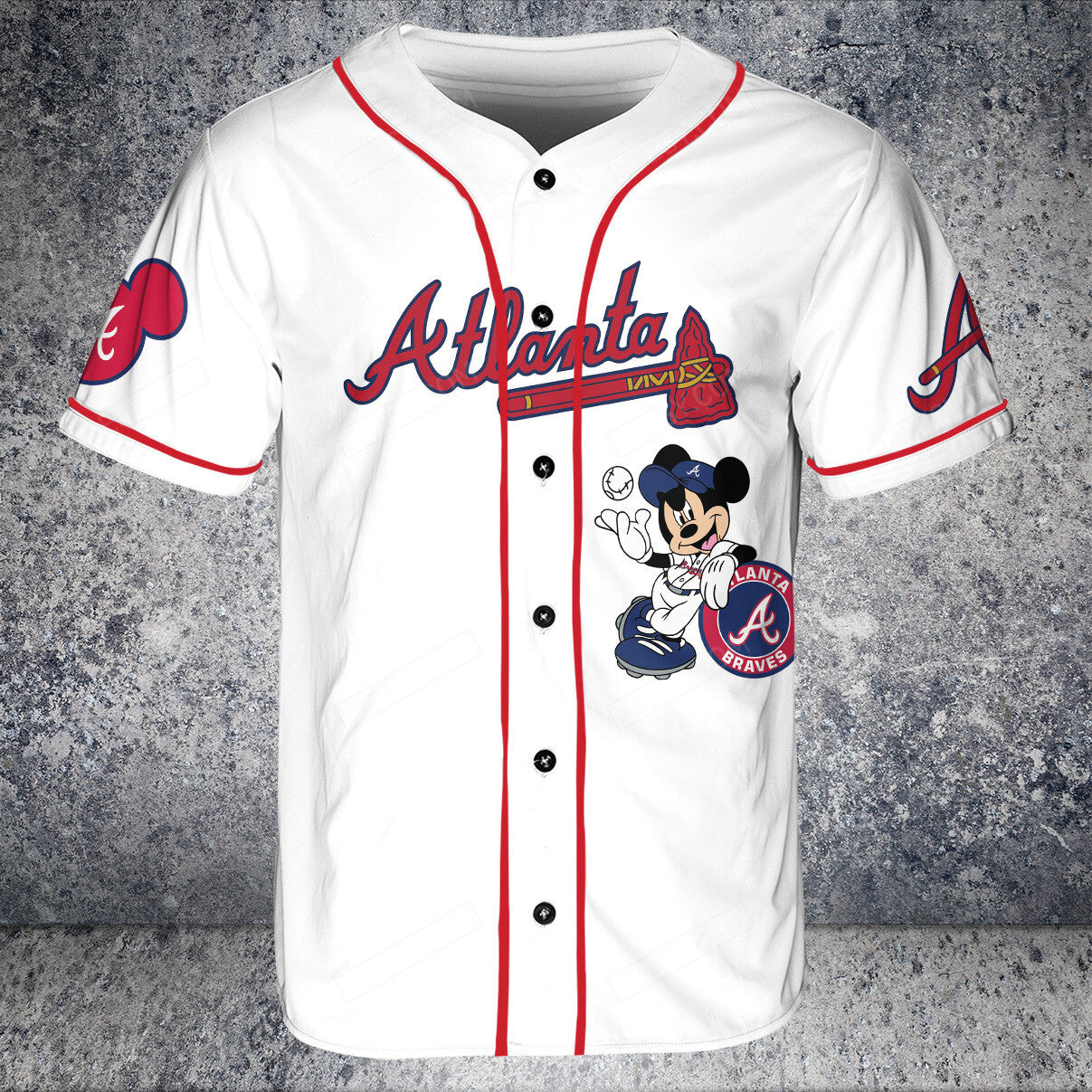 Atlanta Braves Mickey White Baseball Jersey