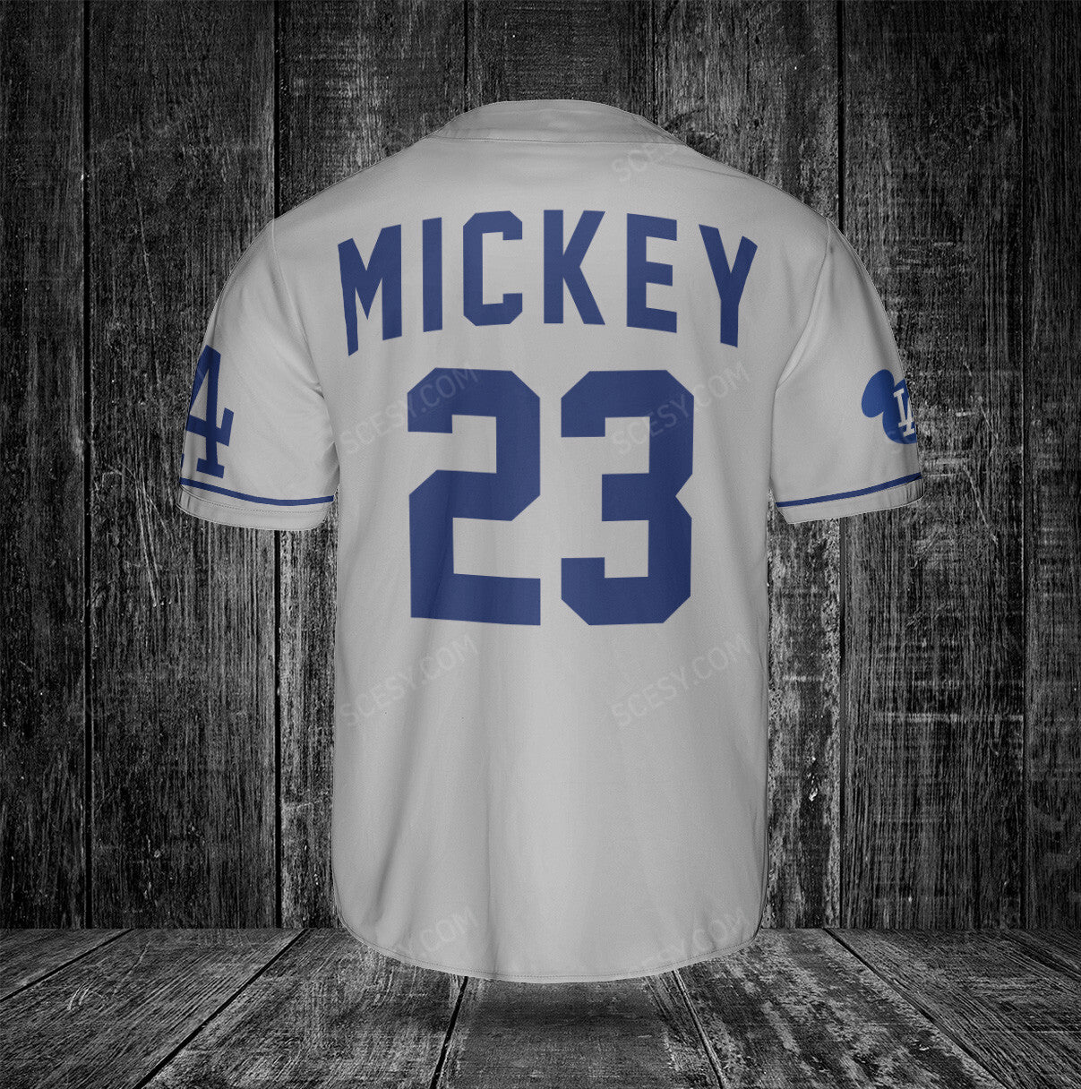 Los Angeles Dodgers Mickey Gray Baseball Jersey