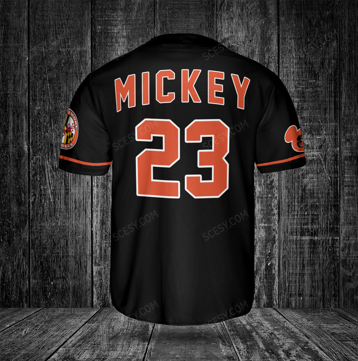 Baltimore Orioles Mickey Black Baseball Jersey