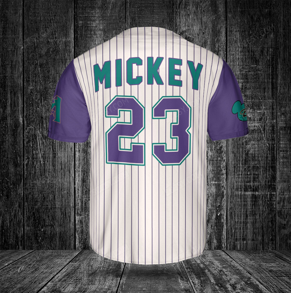Arizona Diamondbacks Mickey Cream-Purple Baseball Jersey