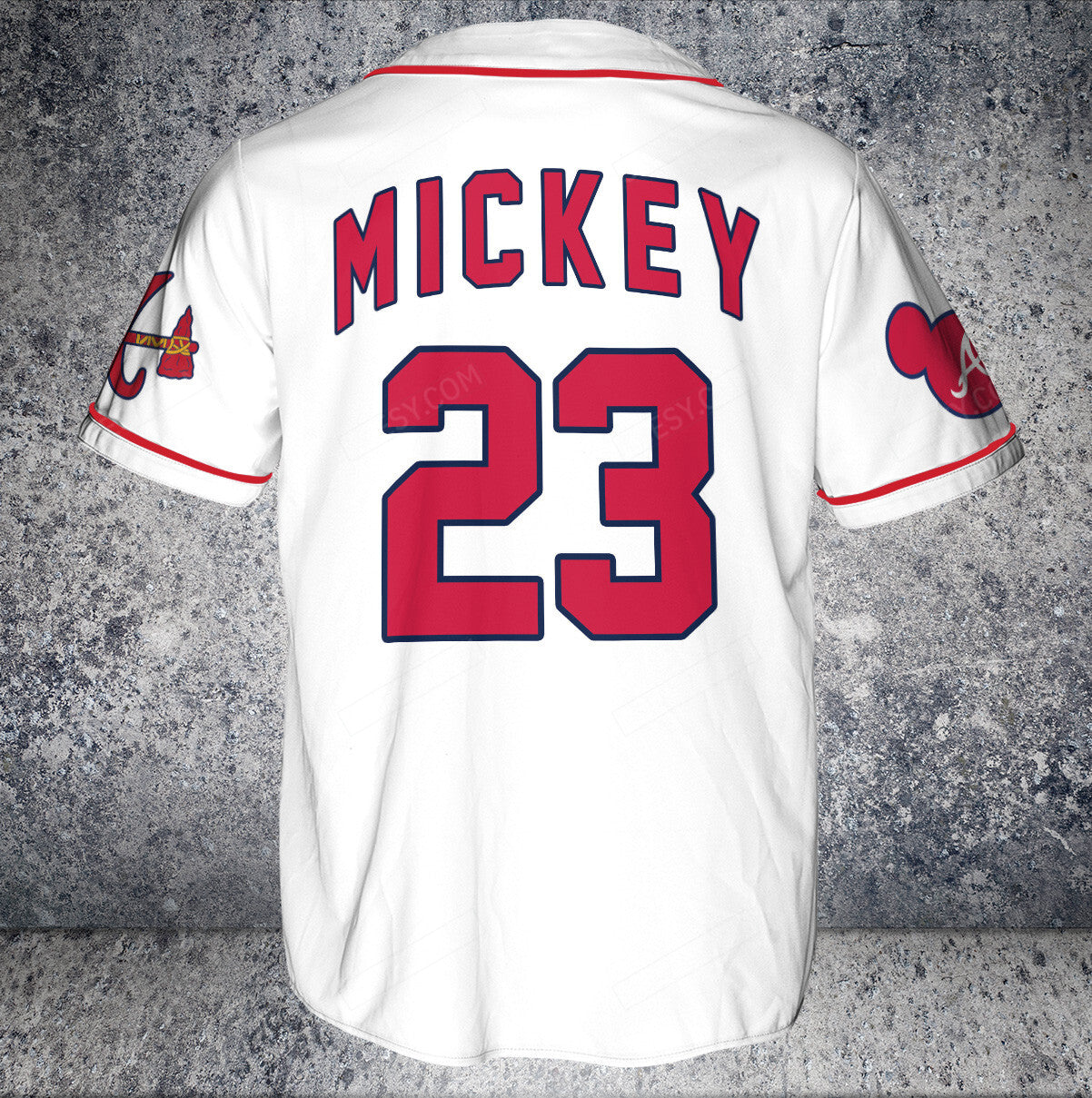 Atlanta Braves Mickey White Baseball Jersey
