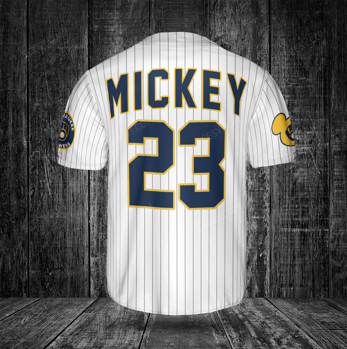 Milwaukee Brewers Mickey White Baseball Jersey