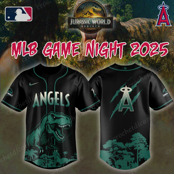 MLB Los Angeles Angels Collab Jurassic World Baseall Jersey