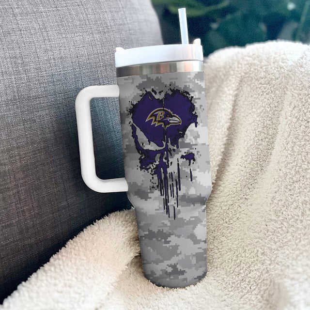 Personalized Baltimore Ravens NFL Tumbler 40Oz For Fan - Limited Edition