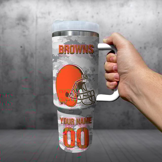 Personalized Cleveland Browns NFL Tumbler 40Oz For Fan - Limited Edition