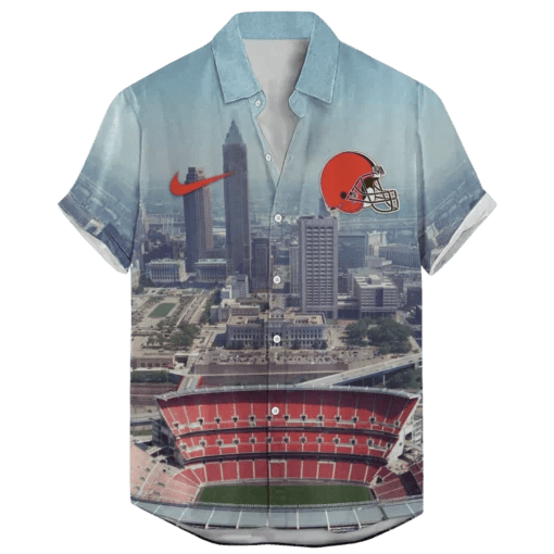 Cleveland Browns First Energy Stadium Day Time ‘Home Stadium’ Custom Hawaiian NFL - Welcome to 2 Aloha