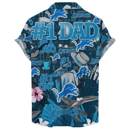 Detroit Lions Hawaiian Father’s Day For Dad Grandpa Version 2 NFL - Welcome to 2 Aloha