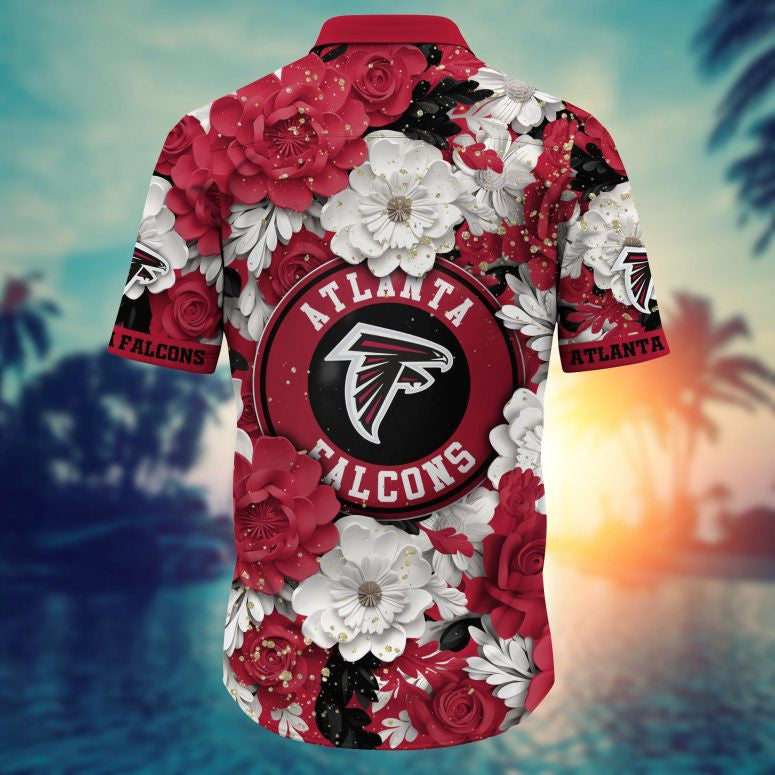 Atlanta Falcons Floral Passion Hawaiian Shirt - Welcome to 2 Aloha