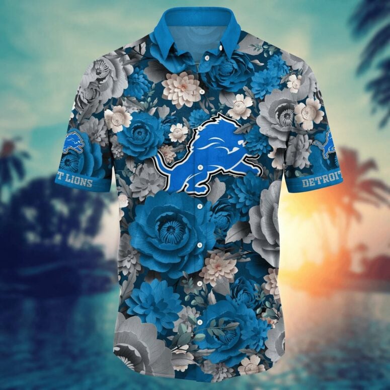 Detroit Lions Bloom Victory Hawaiian Shirt - Welcome to 2 Aloha
