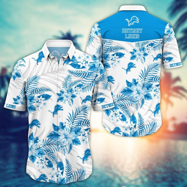 Detroit Lions Tropical Elegance Hawaiian Shirt - Welcome to 2 Aloha
