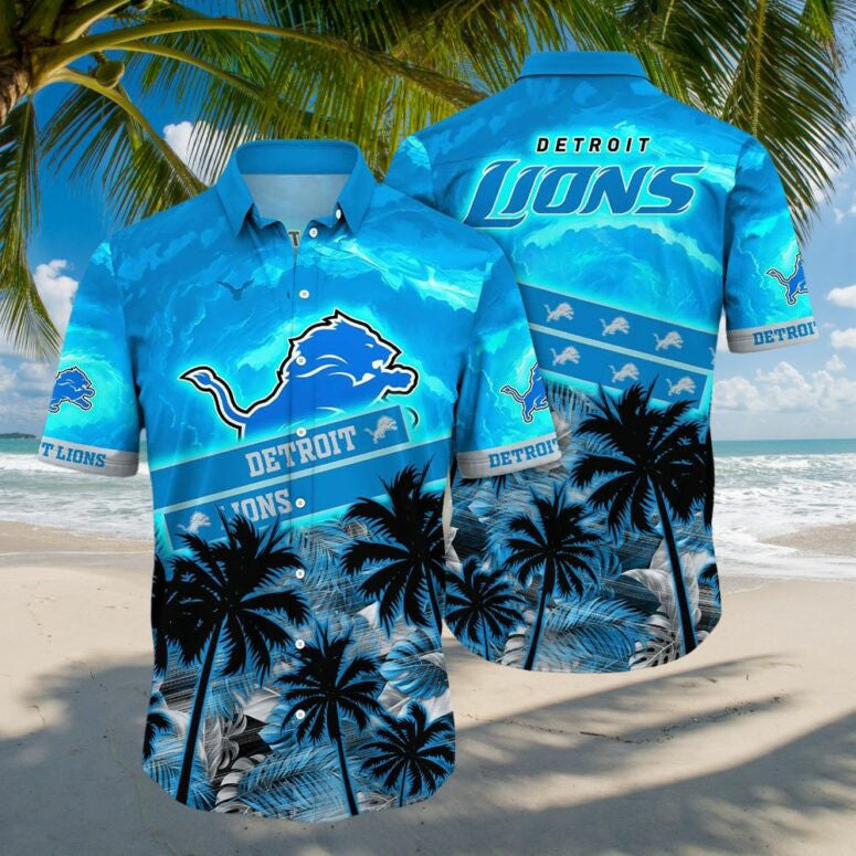 Detroit Lions Electric Horizon Hawaiian Shirt - Welcome to 2 Aloha