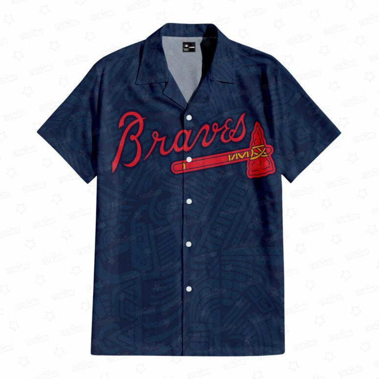Atlanta Braves Tribal Motifs Hawaiian Shirt - Welcome to 2 Aloha