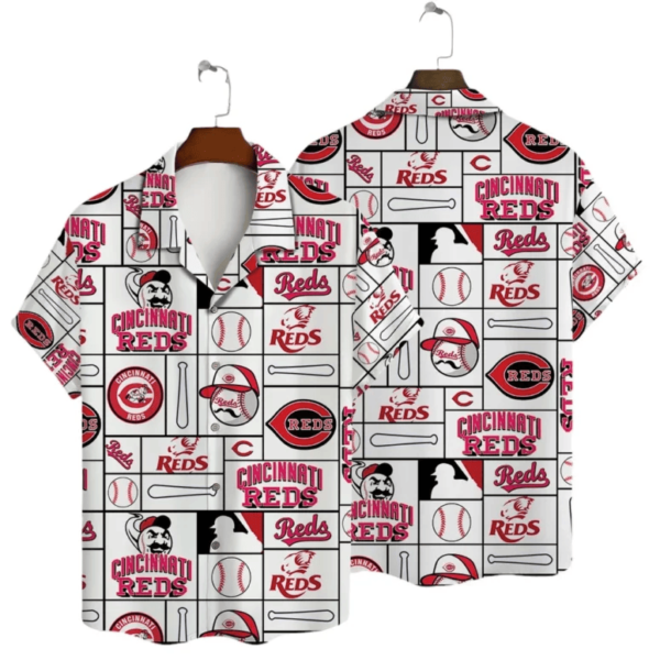 Cincinnati Reds Baseball Icons Hawaiian Shirt - Welcome to 2 Aloha