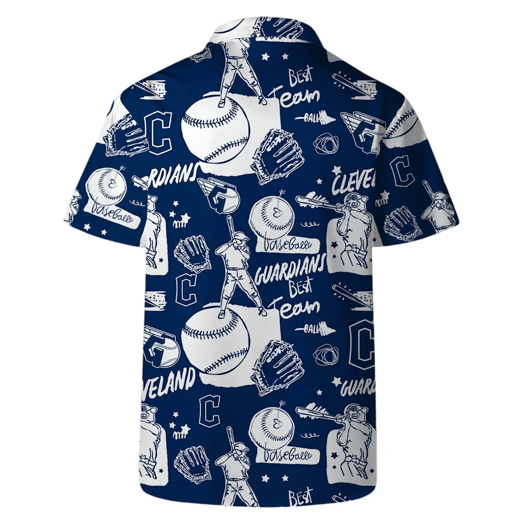 Cleveland Guardians Tropical Monochrome Hawaiian Shirt - Welcome to 2 Aloha