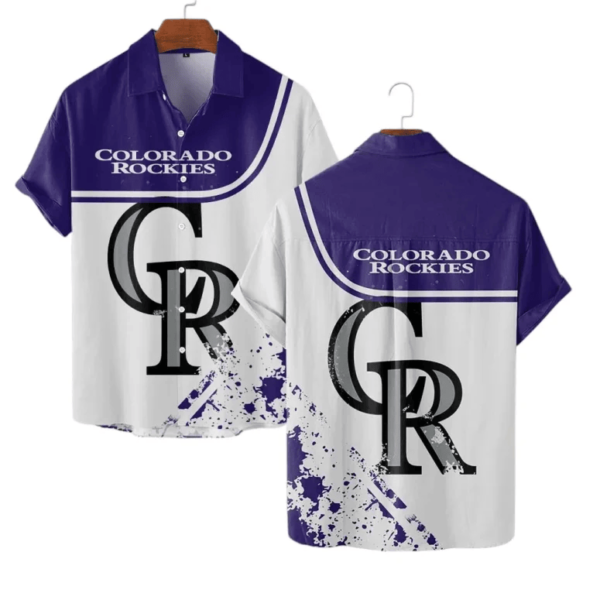Colorado Rockies Minimalist Splash Hawaiian Shirt - Welcome to 2 Aloha