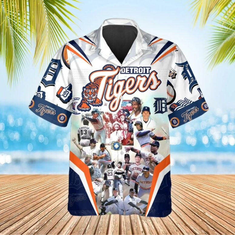 Detroit Tigers Legends Collage Hawaiian Shirt - Welcome to 2 Aloha