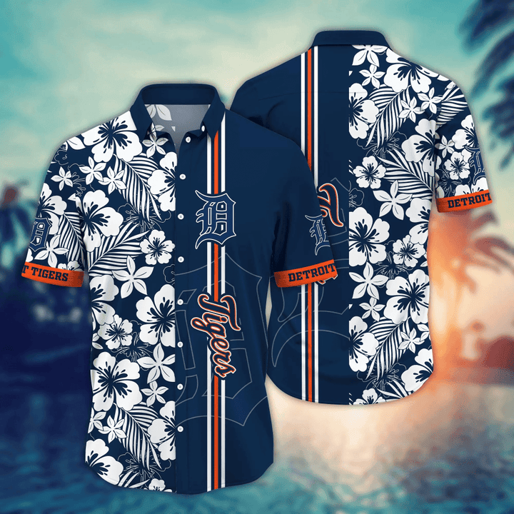 Detroit Tigers Classic Hibiscus Floral Hawaiian Shirt - Welcome to 2 Aloha