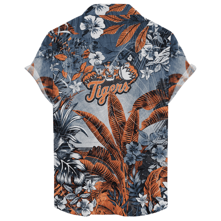 Detroit Tigers Coastal Skull Hawaiian Shirt - Welcome to 2 Aloha