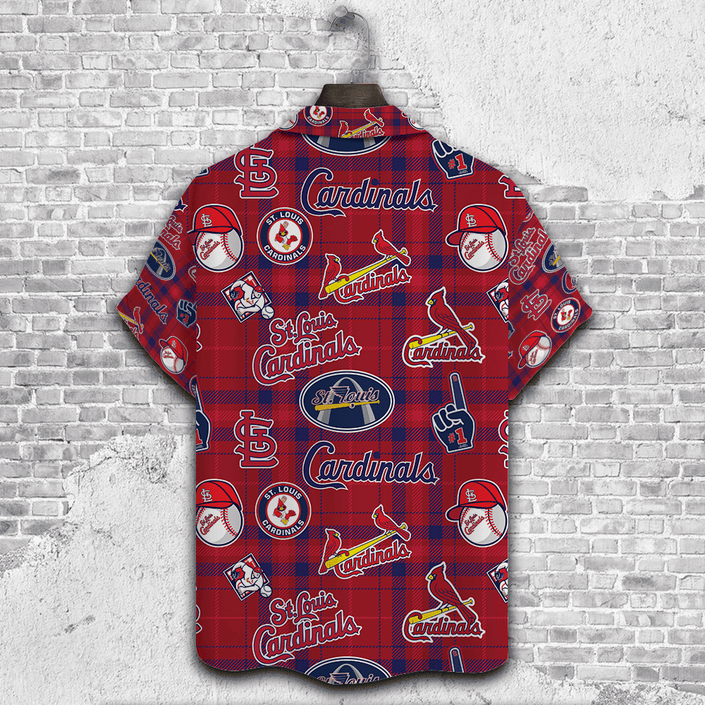 St. Louis Cardinals Plaid Pride Hawaiian Shirt - Welcome to 2 Aloha