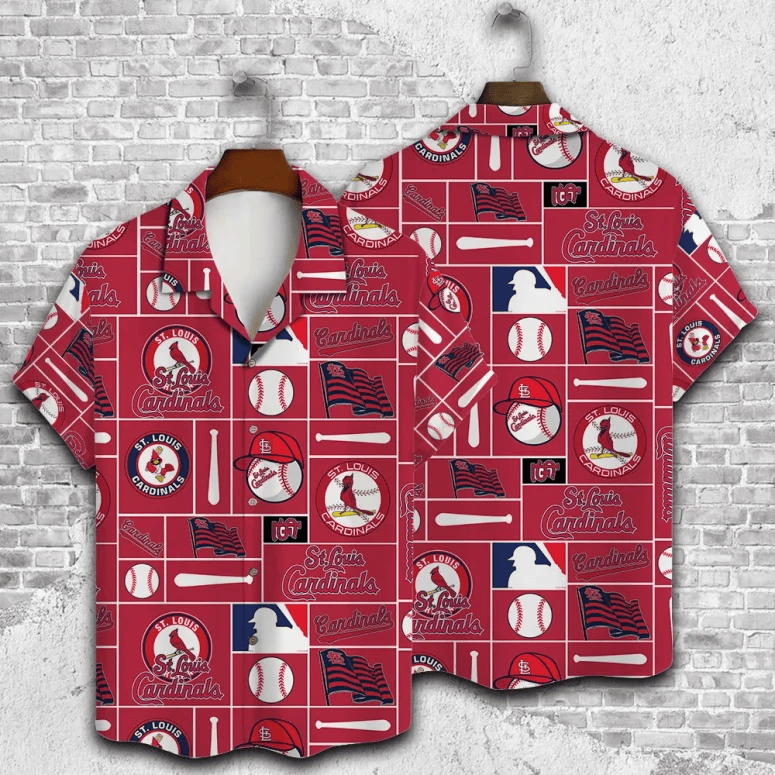 St. Louis Cardinals Baseball Blocks Hawaiian Shirt - Welcome to 2 Aloha