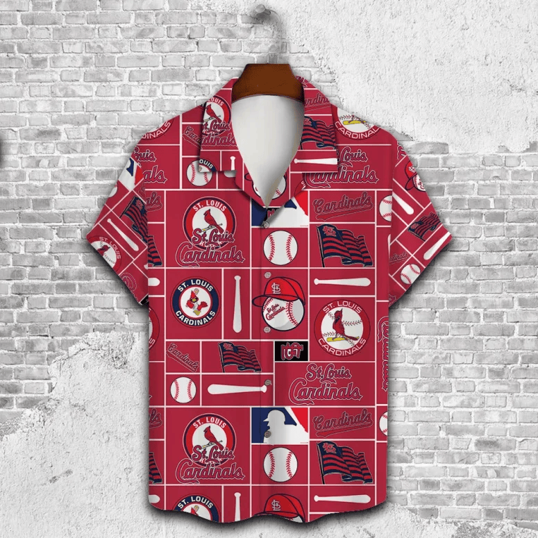 St. Louis Cardinals Baseball Blocks Hawaiian Shirt - Welcome to 2 Aloha