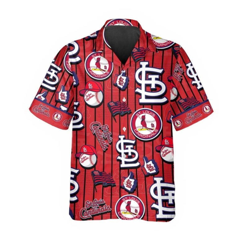St. Louis Cardinals Dugout Stripes Hawaiian Shirt - Welcome to 2 Aloha