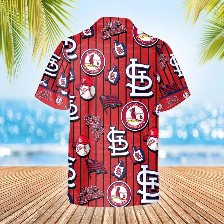 St. Louis Cardinals Dugout Stripes Hawaiian Shirt - Welcome to 2 Aloha