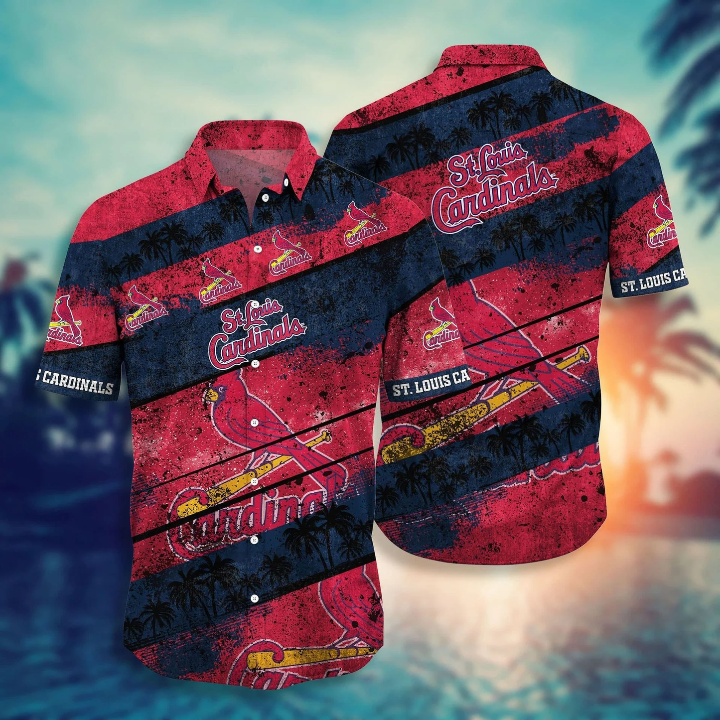 St. Louis Cardinals Retro Sunset Hawaiian Shirt - Welcome to 2 Aloha