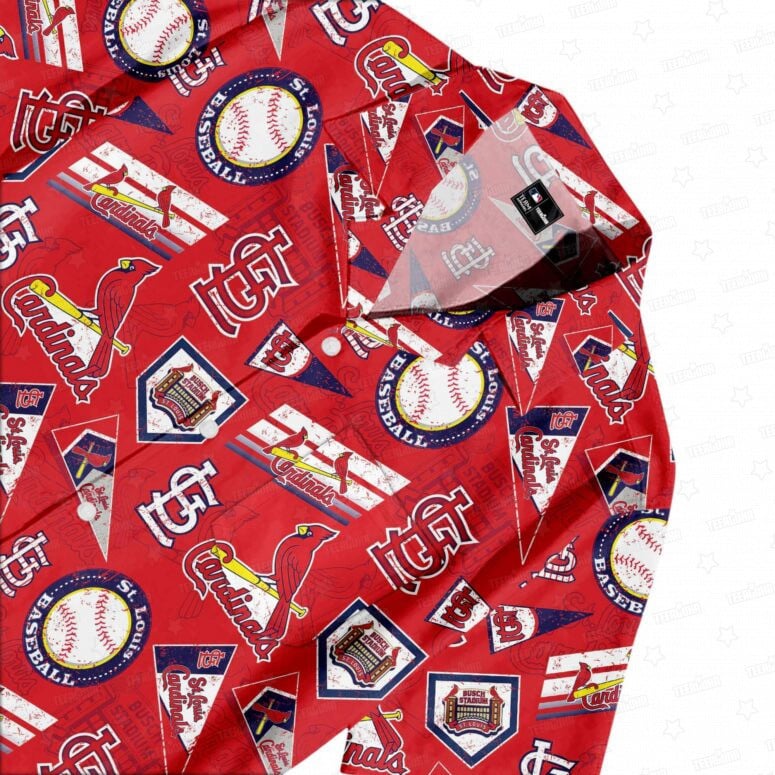 St. Louis Cardinals Scarlet Dynasty Hawaiian Shirt - Welcome to 2 Aloha