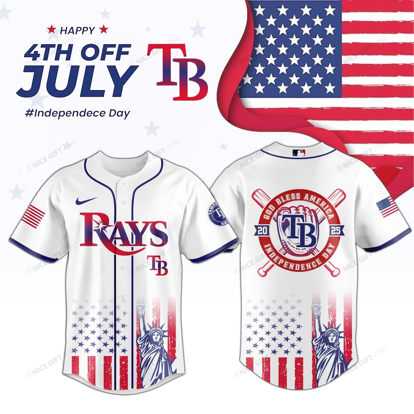 Tampa Bay Rays Baseball Jersey Nicegift BBJ-P0A0