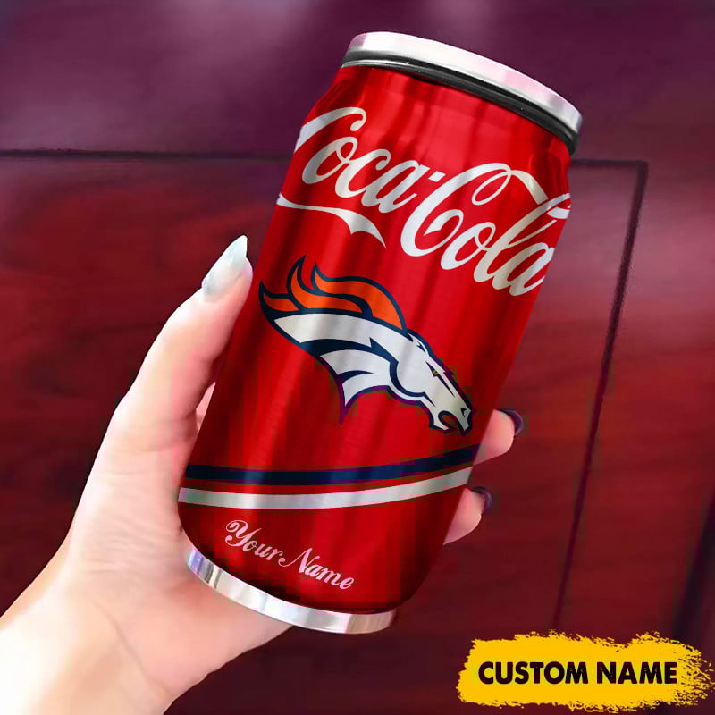 Denver Broncos NFL Teams Mix Coca Can Tumbler Custom Any Name Gifts
