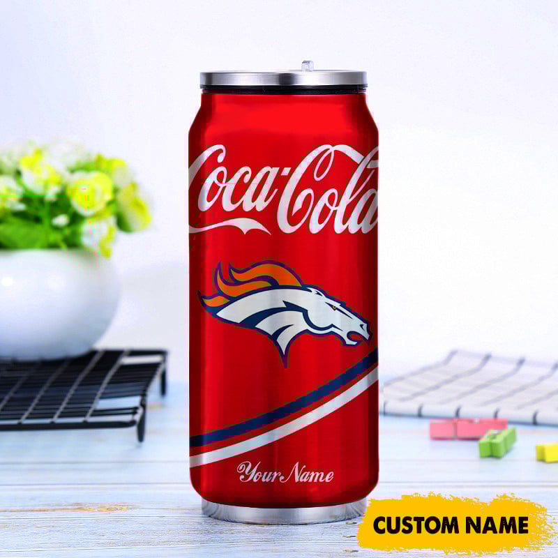 Denver Broncos NFL Teams Mix Coca Can Tumbler Custom Any Name Gifts