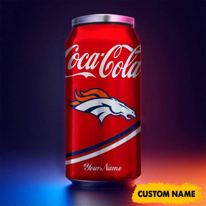 Denver Broncos NFL Teams Mix Coca Can Tumbler Custom Any Name Gifts