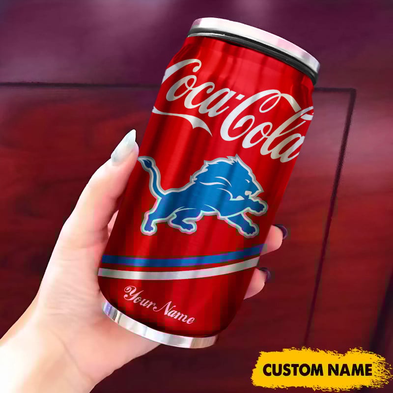 Detroit Lions NFL Teams Mix Coca Can Tumbler Custom Any Name Gifts