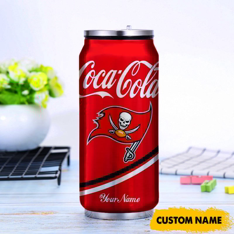 Tampa Bay Buccaneers NFL Teams Mix Coca Can Tumbler Custom Any Name Gifts