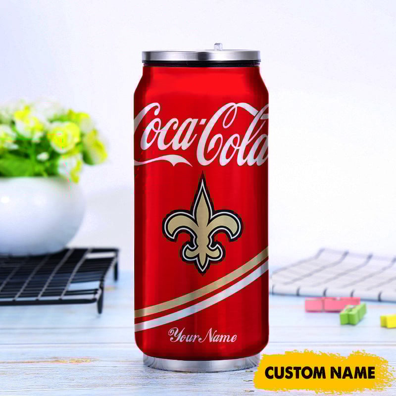 New Orleans Saints NFL Teams Mix Coca Can Tumbler Custom Any Name Gifts