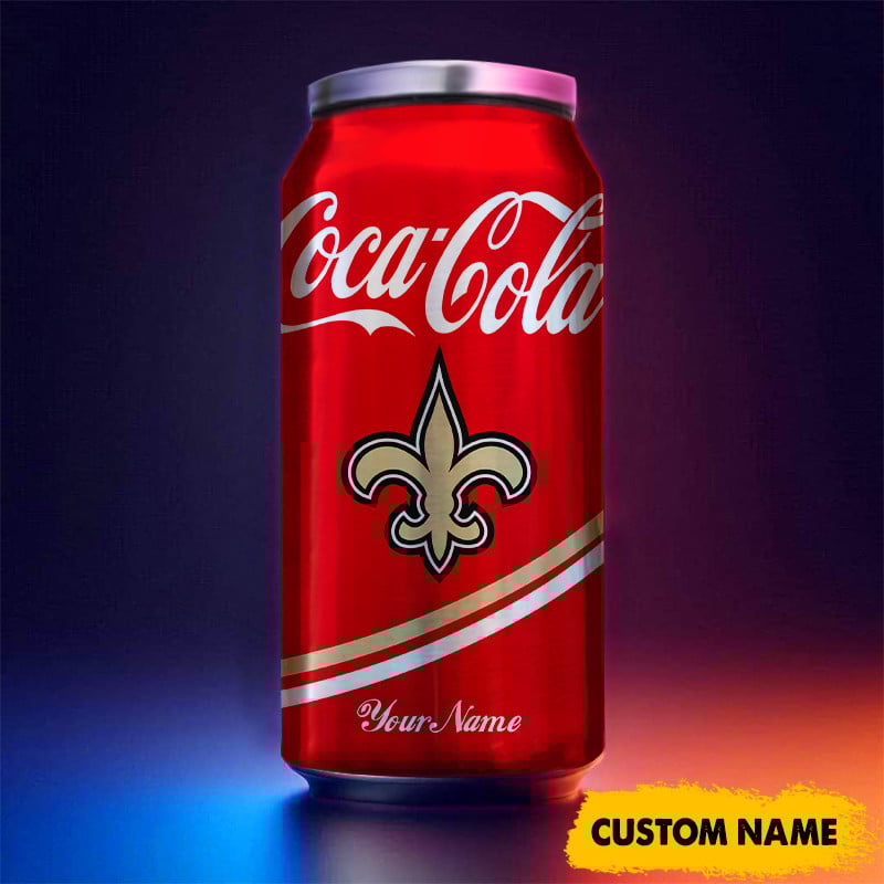 New Orleans Saints NFL Teams Mix Coca Can Tumbler Custom Any Name Gifts