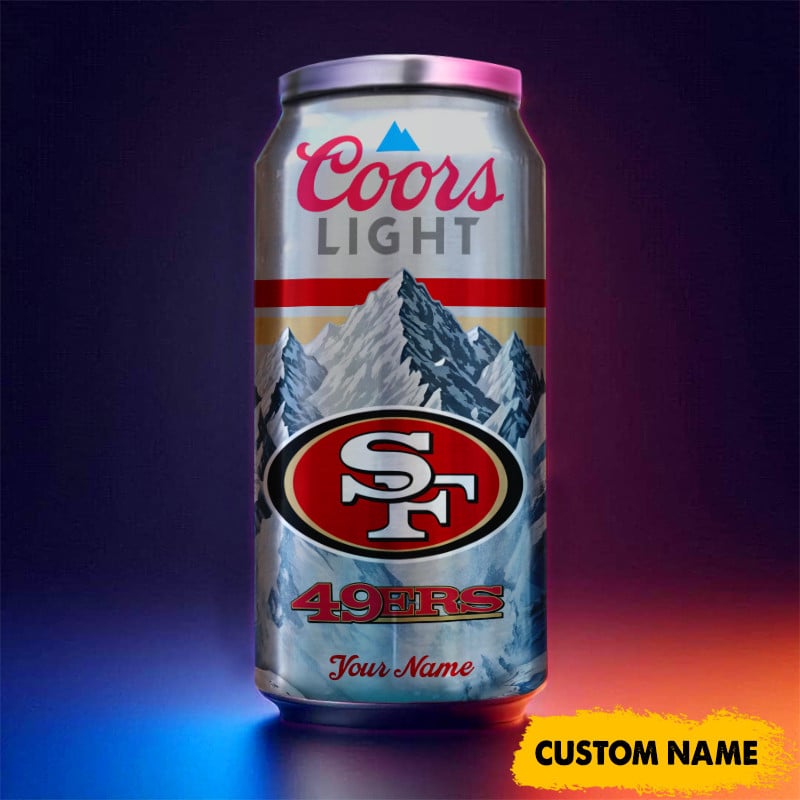 San Francisco 49ers American Football & CoorsLight Can Tumbler Custom Any Name Gifts