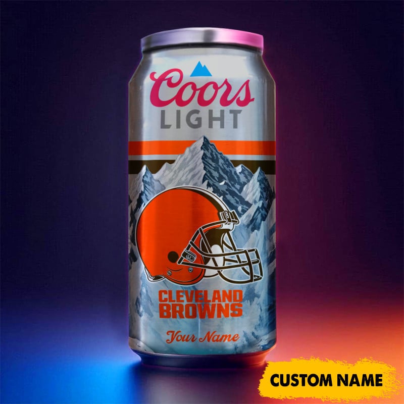 Cleveland Browns American Football & CoorsLight Can Tumbler Custom Any Name Gifts