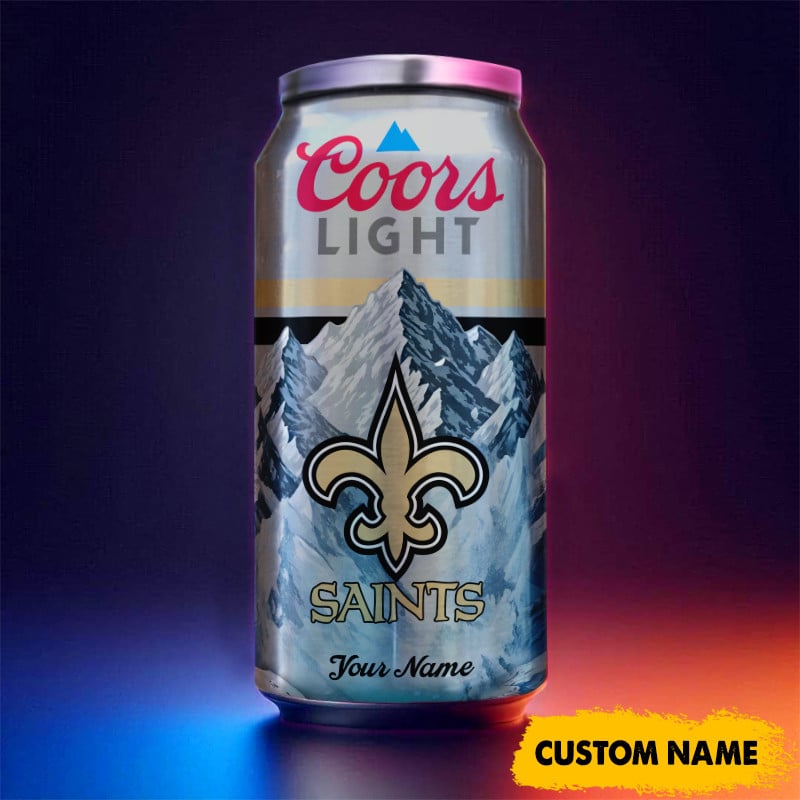 New Orleans Saints American Football & CoorsLight Can Tumbler Custom Any Name Gifts