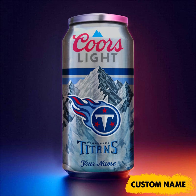 Tennessee Titans American Football & CoorsLight Can Tumbler Custom Any Name Gifts