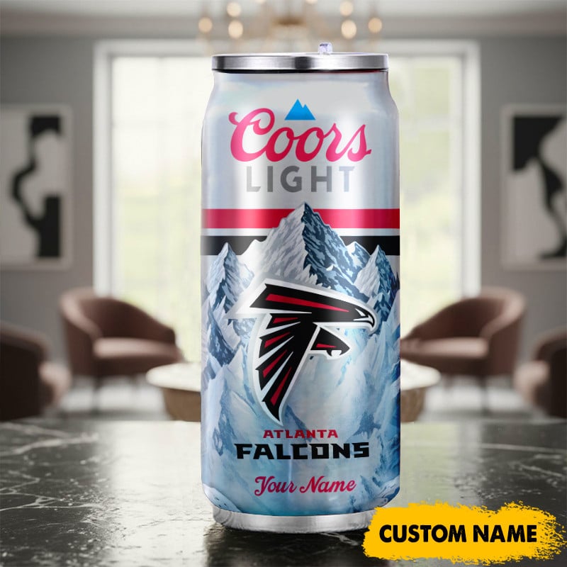 Atlanta Falcons American Football & CoorsLight Can Tumbler Custom Any Name Gifts