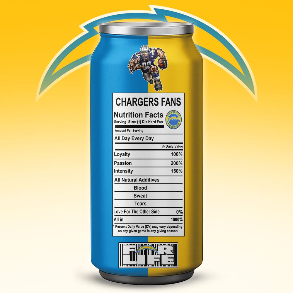 Los Angeles Chargers Monster Energy x NFL – Tumbler Gift for Fans