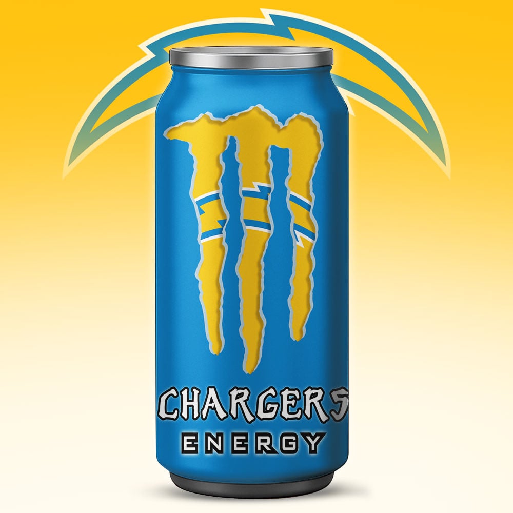 Los Angeles Chargers Monster Energy x NFL – Tumbler Gift for Fans