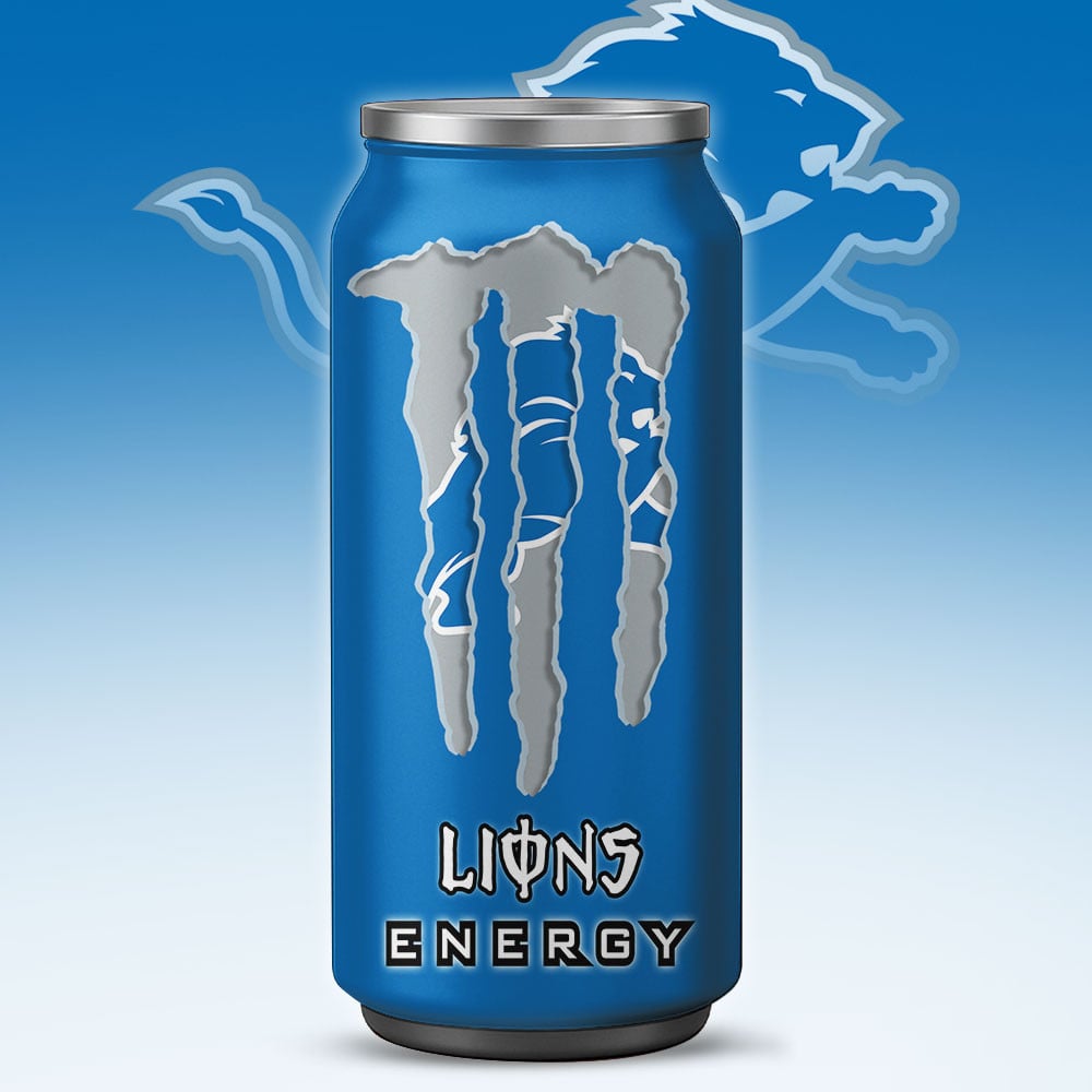 Detroit Lions Monster Energy x NFL – Tumbler Gift for Fans