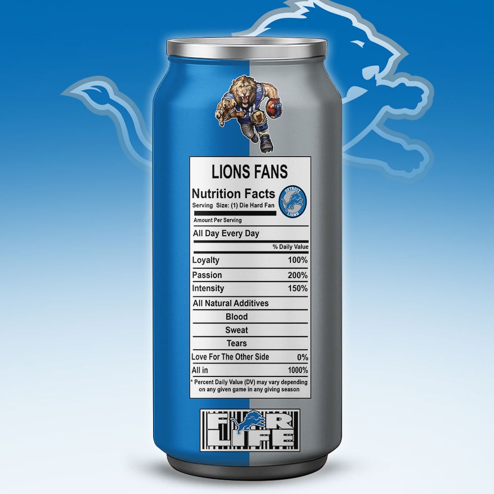 Detroit Lions Monster Energy x NFL – Tumbler Gift for Fans